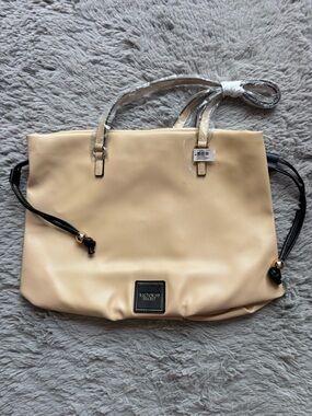 NWT Victorias Secret Cinch Top Tote Bare Faux Leather Bag Purse